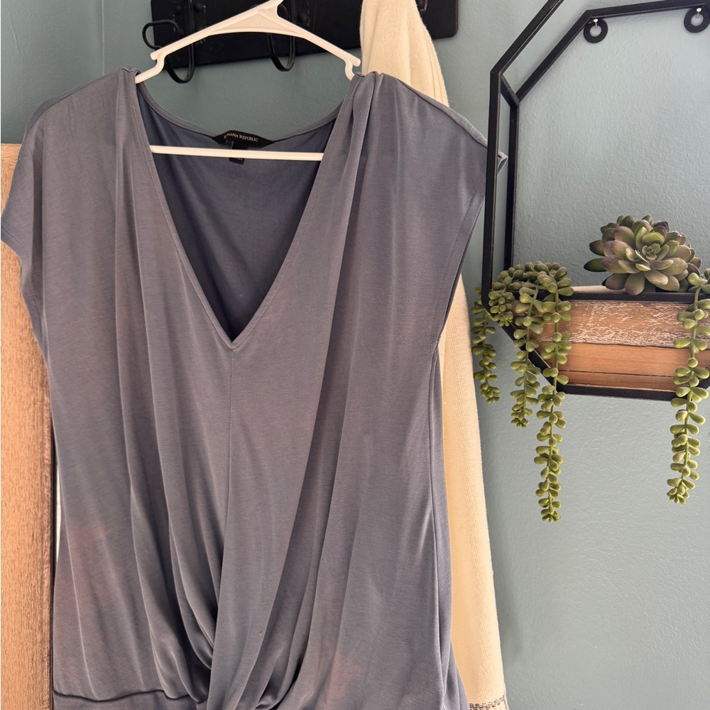 Banana Republic Slate Blue Blouse